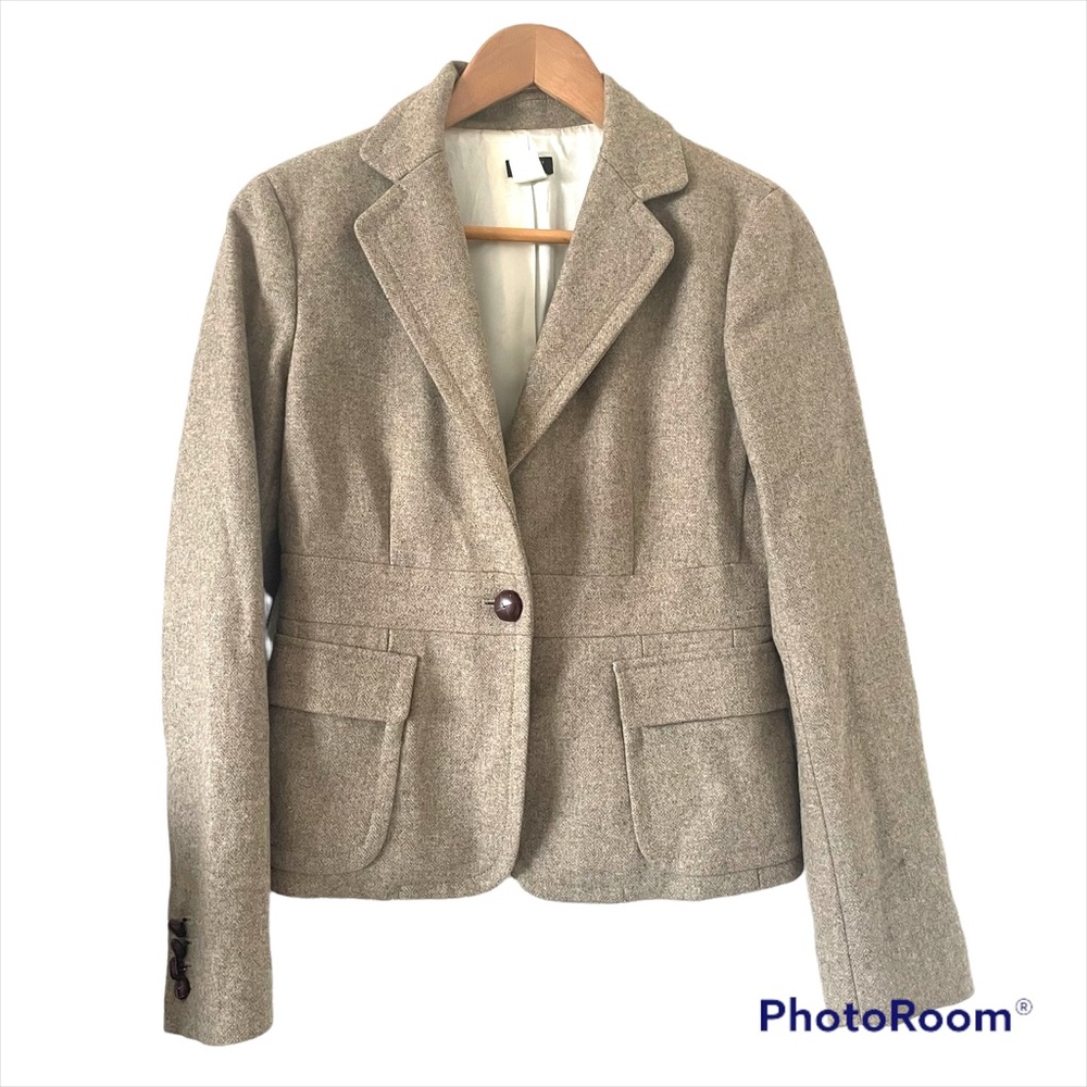 J. Crew Wool Blend One-Button Blazer Size 6